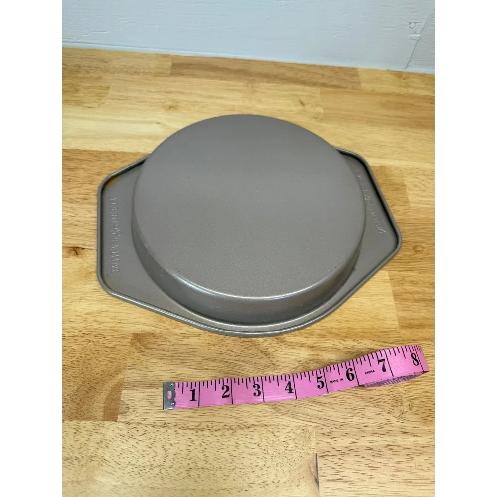Paula Deen 8 Inch Round Cake Pan Set of 2 Nonstick Steel Baking Pans Gray